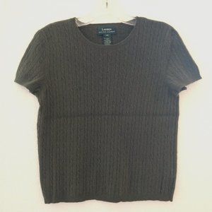 Ralph Lauren short-sleeved cable knit sweater M